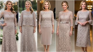 Soft Taupe Lace Appliqué Winter Mother of the Bride Dresses: Stylish Cold-Weather Wedding Outfits screenshot 4