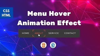 HTML CSS menu bar hover effects tutorial - Learn menu css animation Html css only | No Idea Dev*