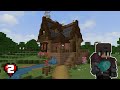 membangun rumah dan mendekorasi - minecraft survival bedrock edition (episode 2)