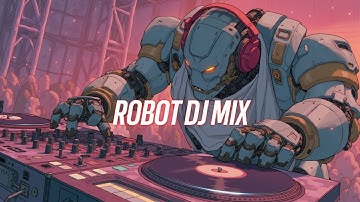 Synthwave Dimension ~ Robot DJ Mix ~ Retro Futuristic Beats & Aesthetic Vibe