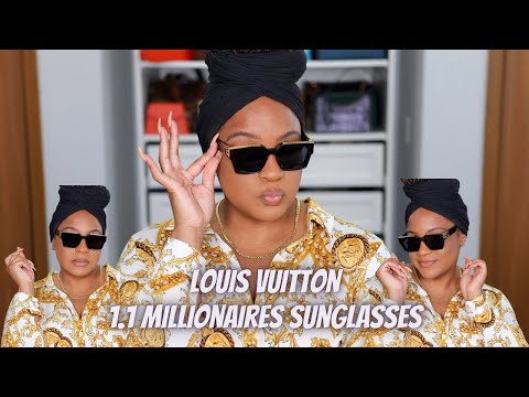 DHgate.com LV Louis Vuitton millionaire sunglasses unboxing and