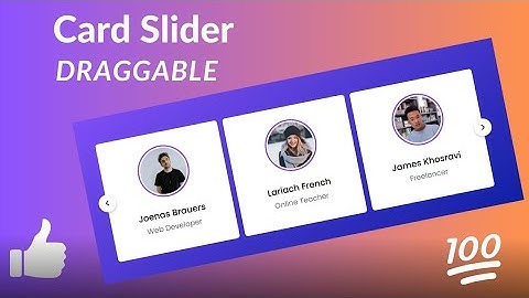 Create A Draggable Card Slider in HTML CSS & JavaScript | Infinite Image Slider in JavaScript