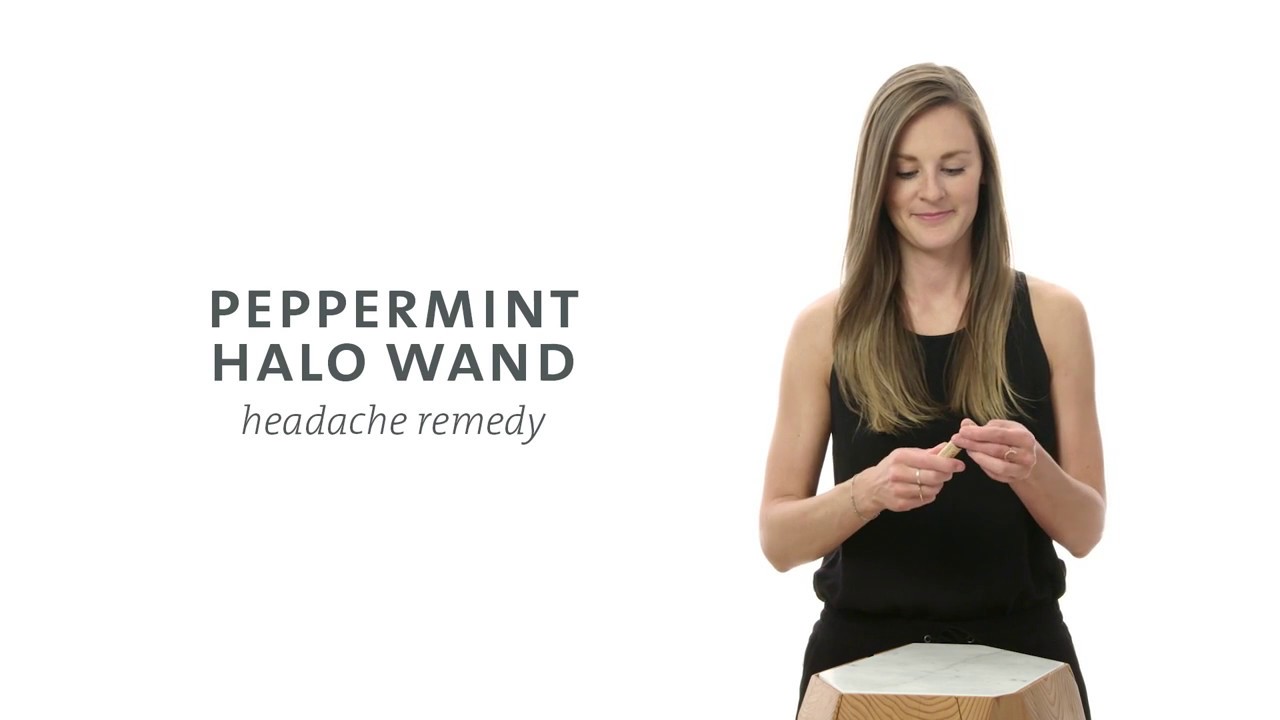 How to apply Peppermint Halo Wand, headache remedy I Canada - YouTube