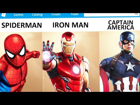 MAKING AVENGERS a ROBLOX ACCOUNT (Spiderman, Iron Man, Thanos, Thor, Hulk, Captain America, Groot)