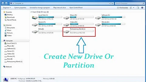 How to Create a New Drive or Partition in Windows 7, 8, 10 || Windows New Partition
