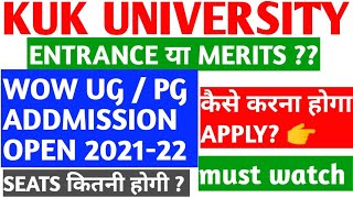 kuk admission 2021 | kuk university admission | kuk online admission form 2021 | kuk bed admission