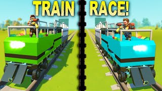 Built a Train Racing Challenge and Made My Friends Battle!