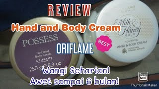 Oriflame Milk and Honey hand and body lotion review.