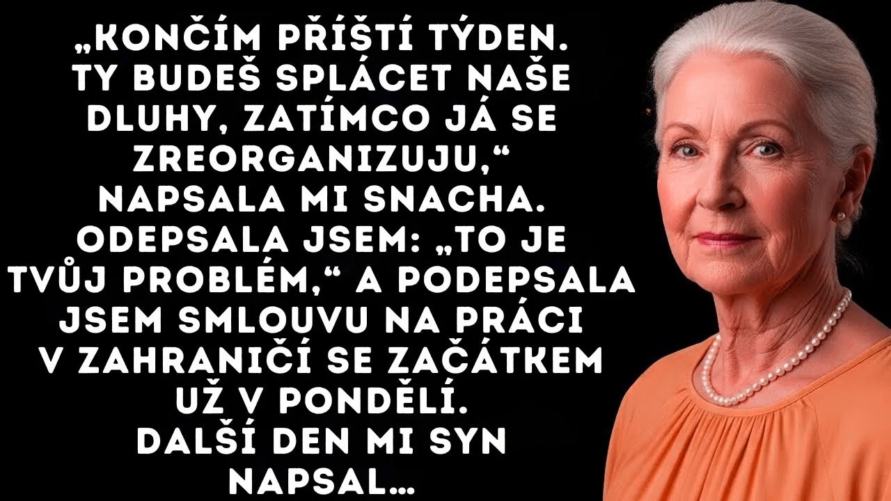 Mia nuora mi ha scritto: “La settimana prossima smetto di lavorare. Tu pagherai i nostri debiti mentre io mi rimetto in sesto.” Nessun saluto, nessuna richiesta. Un ordine. Dopo anni in cui avevo...