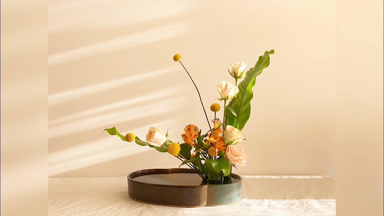 池坊花道盛花插法示範Ikebana Ikinobo MORIBANA - Japanese art of