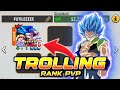 TROLLING WITH (LVL.1) NEW ULTRA GOGETA BLUE IN RANK PVP🤯🦅💥! (DBLEGENDS)