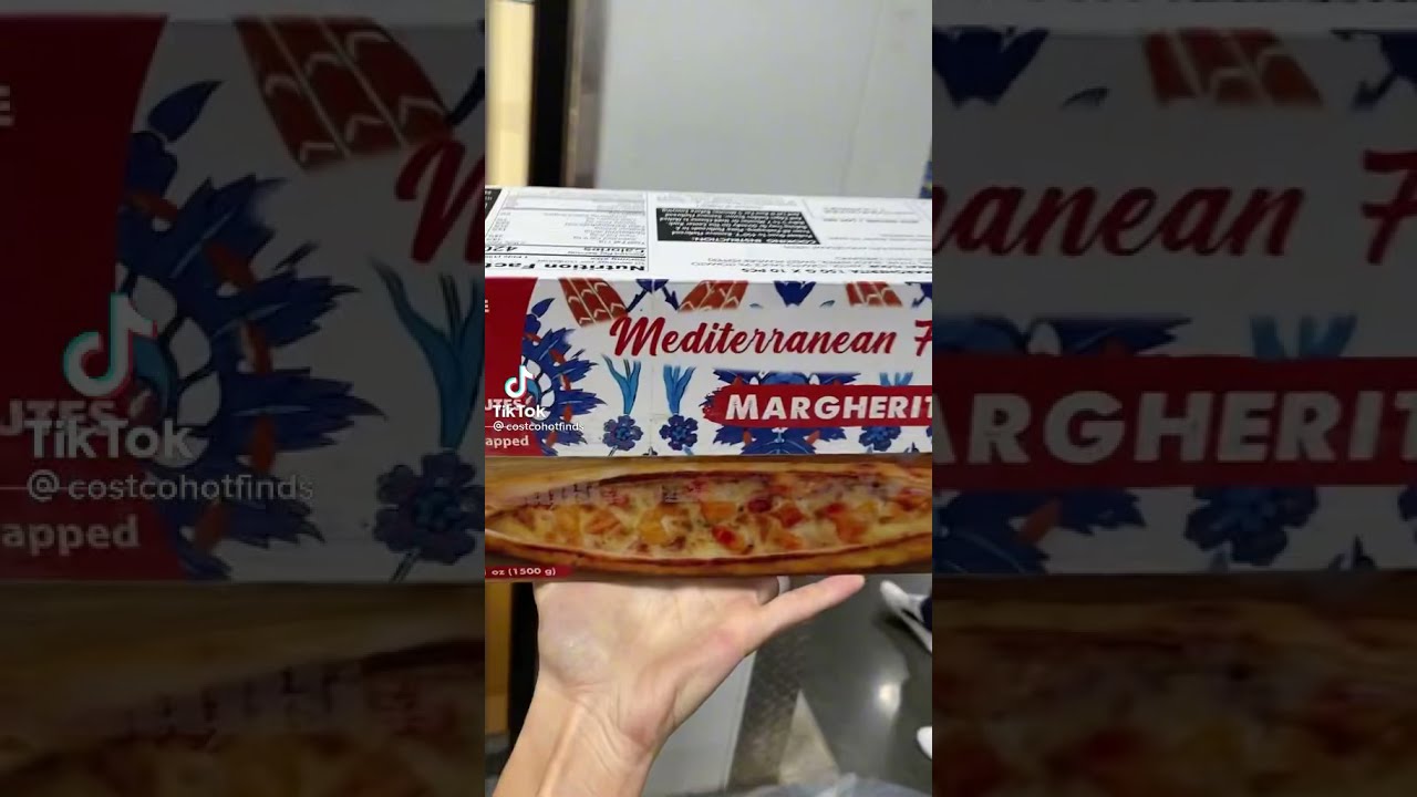 The Best Pizza from Costco Margherita Mediterranean Flatbread YouTube