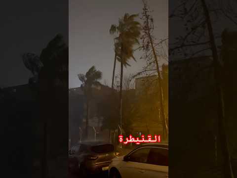 برد قارس وتساقط أمطار ورياح قوية بمدينة القنيطرة نسأل الله السلامة للجميع
