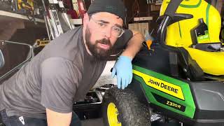 End of season maintenance on my 2023 John Deere Z320R. #backyard #johndeere #zeroturn #diy