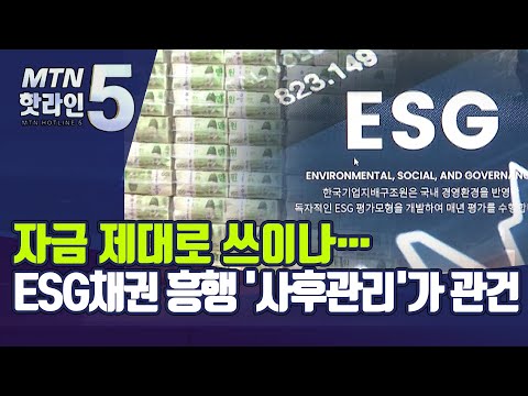   자금 제대로 쓰이나 ESG채권 흥행 사후관리 에 달렸다 머니투데이방송 뉴스