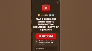 Fear & Greed: The Secret Crypto Trading Tool Explained! | Part 1 Of 5 | Meemfi #memefi #code
