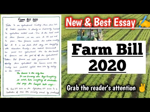 essay on agriculture bill 2020