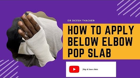 How to apply below elbow pop slab ( for wrist and hand fracture)/ sports injury/ accidents/fall