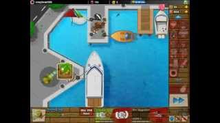 Bloons Tower Defense 5 | New Map!! | Dockside | No Lives Lost