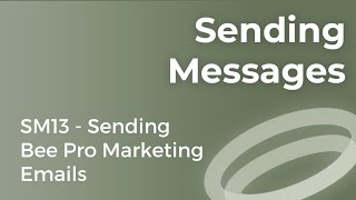 SM13 - Sending Bee Pro Marketing Emails screenshot 2
