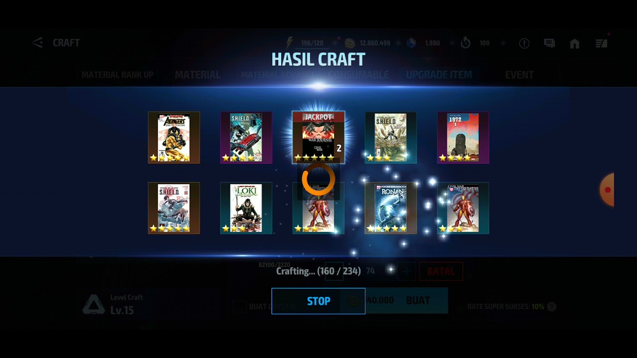 [MFF] New Craft System : Craft Comic Card x 234 got lots Mythic