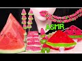 ASMR WATERMELON, ICED WATERMELON, GUMMY JELLY 수박 얼음, 수박 젤리, 수박 너드 로프젤리 먹방 EATING SOUNDS