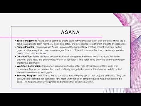 Module 4 - Project Management Tools & Software - Asana