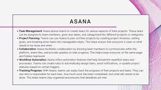 Celebrity Module 4 - Project Management Tools & Software - Asana Wealth