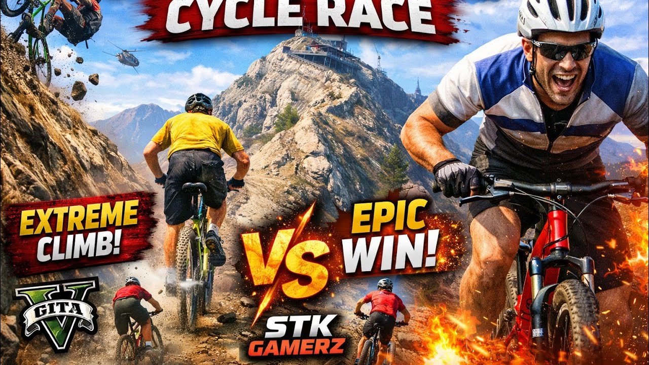 Mount Chiliad Cycle Race 🚴‍♂️ | Extreme Climb & Last Moment Win 😱🔥 | GTA V | STK GAMERZ