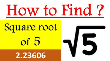 How to find Square root of 5 by Long Division Method | Square Root of 5 in Hindi | Square root of √5