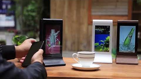 Table Advertising Player - 7 inch Touch, Double screen, phone charge Table advertising Screen
