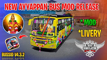 New Ayyappan Bus Mod Tamil | Bus Simulator Indonesia | Samy Saranam Bus Livery In Bussid #ayyappan