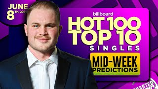 MID-WEEK PREDICTIONS | Billboard Hot 100, Top 10 Singles | June 8th, 2024