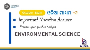 NIOS Environmental Science Important Question and Answer Previous Year Question Paper +2 ଓଡିଆ ମIଧ୍ୟମ