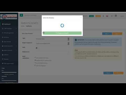 CWP - User Panel: Website Redirects tutorial