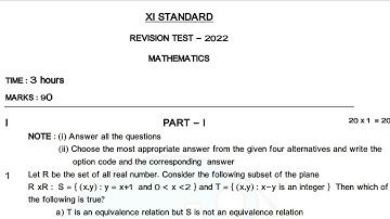 CLASS-11 MATHS MODEL FIRST REVISION EXAM QUESTION PAPER AND ANSWER KEY 2021-2022
