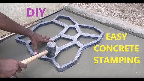 Concrete Stamping for Patio Walkway or Pavers - How to DIY video
