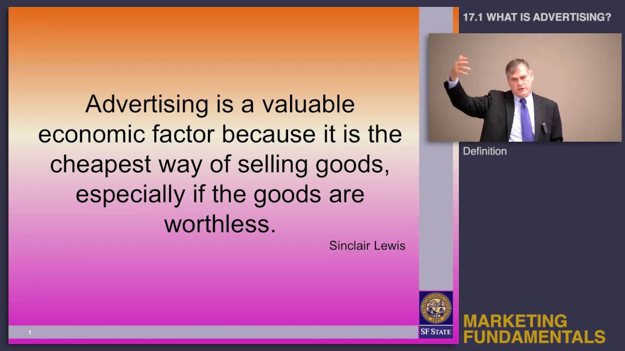 Topic 17.1 What is advertising? - Definition
