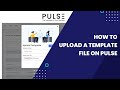 How to upload a template file  pulse inspections app