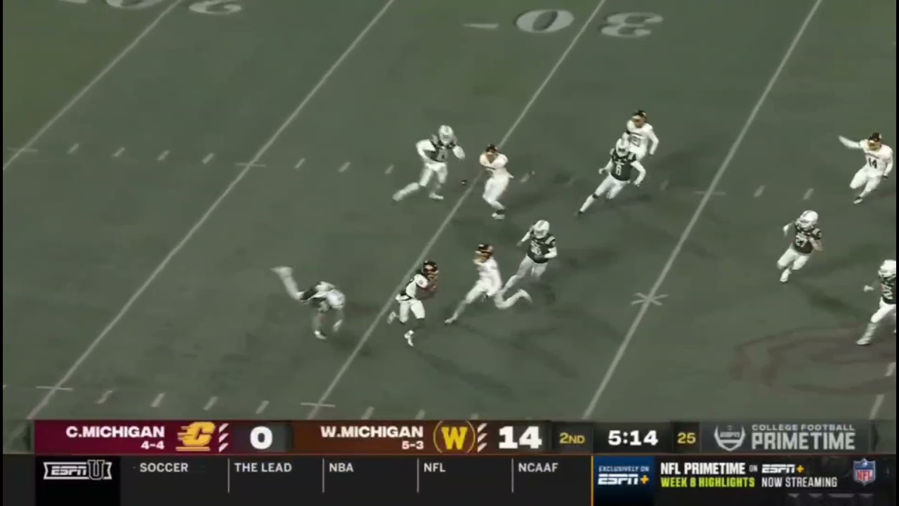 Kalil Pimpleton - 2 Punt Returns for TD vs Western Michigan - Nov 3 2021
