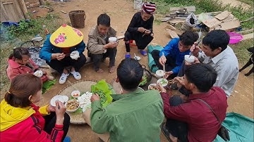 Bữa Cơm Trưa Vui Nhộn Của Các Bác Thợ Và Mọi Người |  Cói Lalin