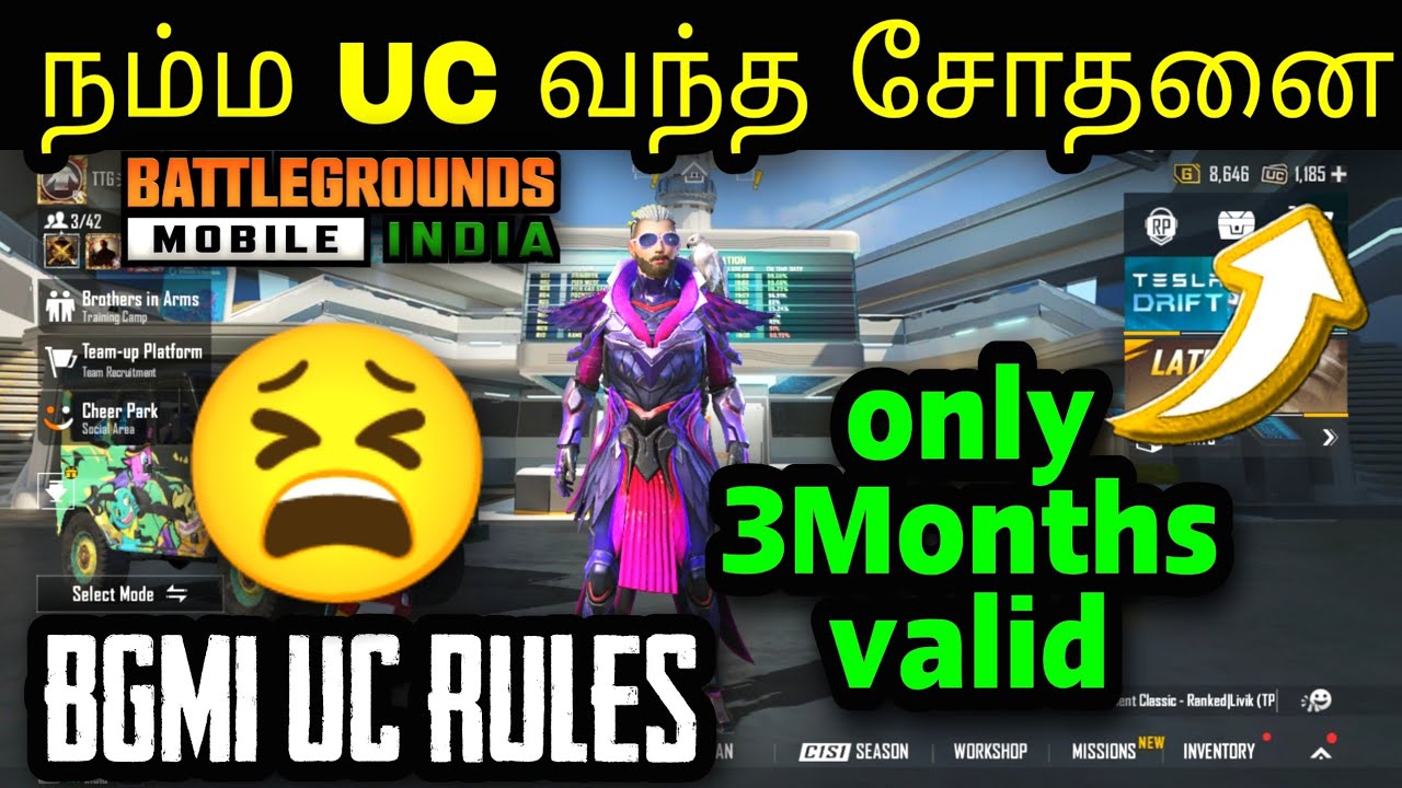 😫Bgmi UC Announcement Rules of Conduct Battlegrounds Mobile India Tamil Today Gaming YouTube