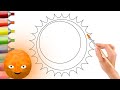 ✏️ Drawing 🎨 Coloring &amp; Animating the Sun step by step 🌞 Singing Planets 👩🎨 Solar System 👨🎨 Sun 🌞