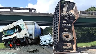 100 Extreme Dangerous Idiots at Work Fastest Biggest Dump Truck, Bus, Excavator Crossing & Climbing