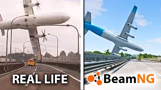 Airplane Crashes Based on Real Life Accidents #1  Beamng Drive