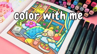 Relaxing Marker Coloring ASMR with Soft Background Music 🌸Cozy Cuties Book by Coco Wyo💝 46 screenshot 5