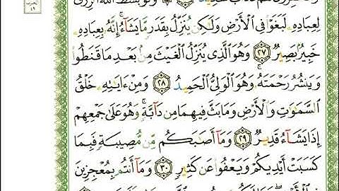 ماهر المعيقلي سورة الشورى المصحف الملون المرمز المصحف مكتوب 42