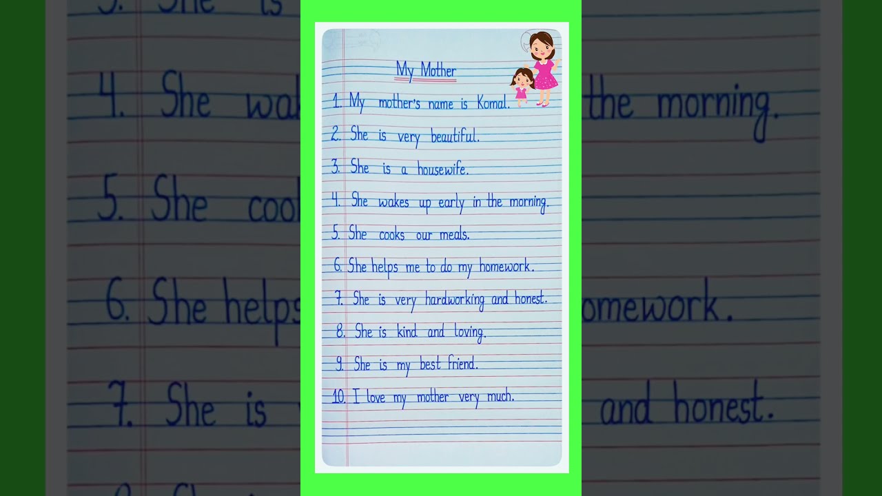 10 Lines On My Mother In English Essay
