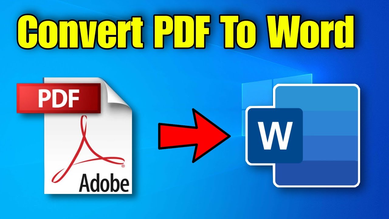 How to Convert PDF to Word - YouTube