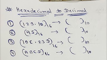 Hexadecimal to Decimal Conversion || Number System